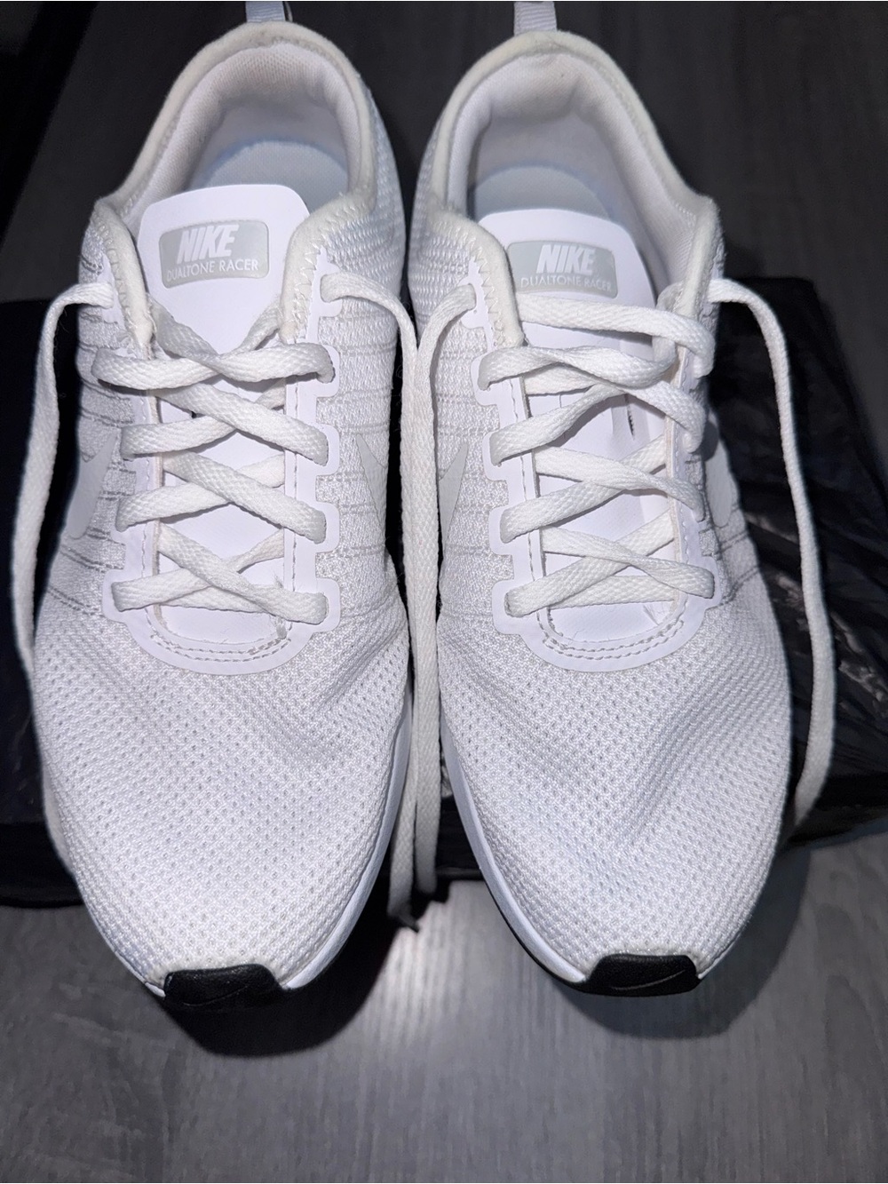 Nike White Men’s Duatone Racer Athletic Sneakers